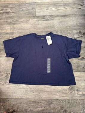 Ralph Lauren Navy Blue Crewneck Tee with Polo Pony